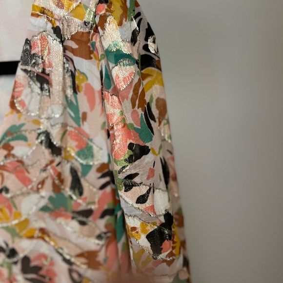 Sezane Aurena Dress Painted Lurex - Size 40 - Picture 4 of 7